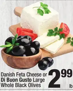 Super King Markets Danish Feta Cheese or Di Buon Gusto Large Whole Black Olives offer