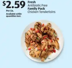Aldi Fresh Antibiotic Free Family Pack Chicken Tenderloins offer