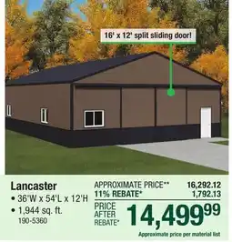 Menards Lancaster offer