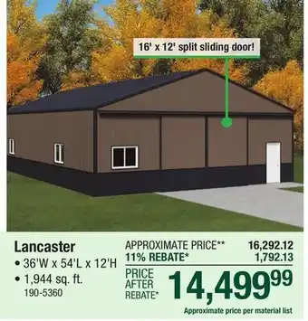 Menards Lancaster offer