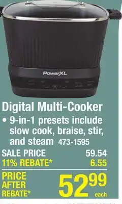 Menards Digital Multi-Cooker offer