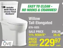 Menards Willow Tall Elongated offer