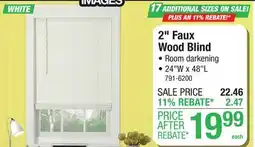 Menards 2 Faux Wood Blind offer