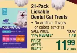 Menards 21-Pack Lickable Dental Cat Treats offer