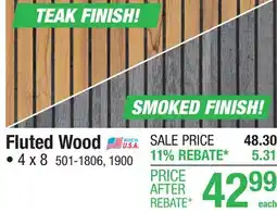 Menards Fluted Wood offer