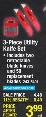 Menards 3-Piece Utility Knife Set offer