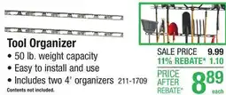 Menards Tool Organizer offer