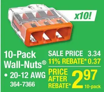 Menards 10-Pack Wall-Nuts offer