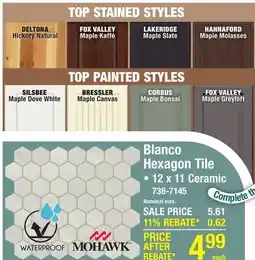 Menards Blanco Hexagon Tile offer