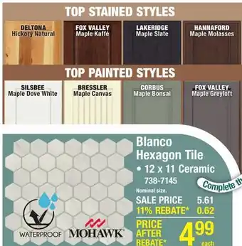 Menards Blanco Hexagon Tile offer