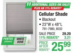 Menards Cellular Shade offer