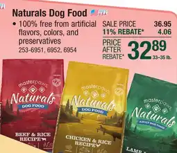 Menards Naturals Dog Food offer
