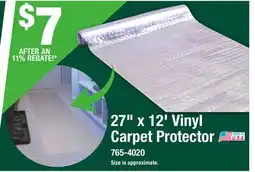 Menards 27 x 12' Vinyl Carpet Protector offer