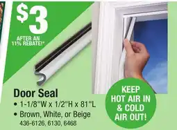 Menards Door Seal offer