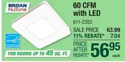 Menards 60 CFM with LED offer
