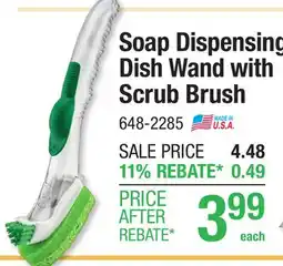 Menards Soap Dispensing Dish Wand with Scrub Brush offer