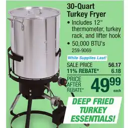 Menards 30-Quart Turkey Fryer offer