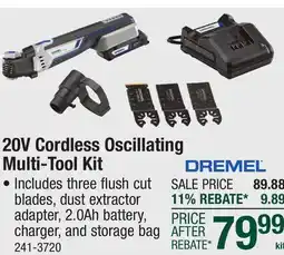 Menards 20V Cordless Oscillating Multi-Tool Kit offer