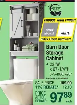 Menards Barn Door Storage Cabinet offer
