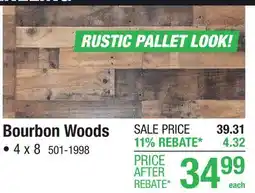 Menards Bourbon Woods offer