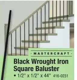 Menards Black Wrought Iron Square Baluster offer