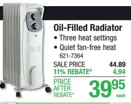 Menards Oil-Filled Radiator offer