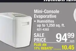 Menards Mini-Console Evaporative offer