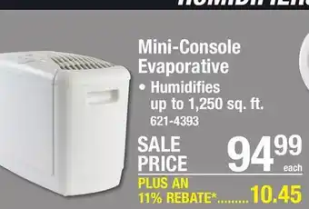 Menards Mini-Console Evaporative offer
