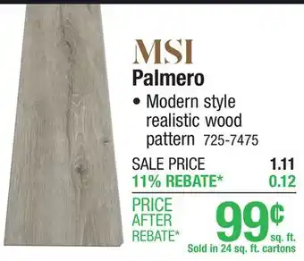 Menards Palmero offer