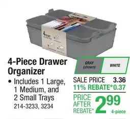 Menards 4-Piece Drawer Organizer offer