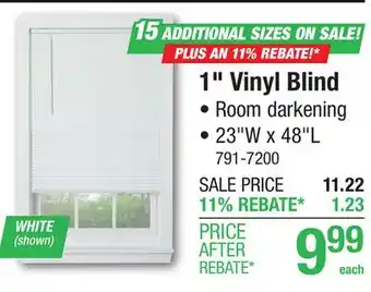 Menards 1 Vinyl Blind offer
