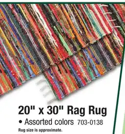 Menards 20 x 30 Rag Rug offer