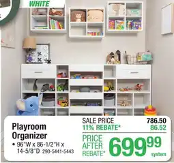 Menards Playroom Organizer offer