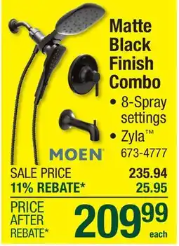 Menards Matte Black Finish Combo offer