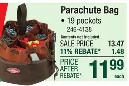 Menards Parachute Bag offer