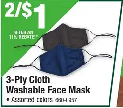 Menards 3-Ply Cloth Washable Face Mask offer