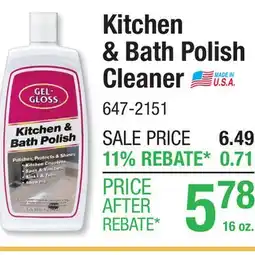 Menards Kitchen & Bath Polish Cleaner offer