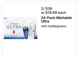 Walgreens 24-Pack Michelob Ultra offer