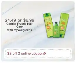 Walgreens Garnier Fructis Hair Care offer