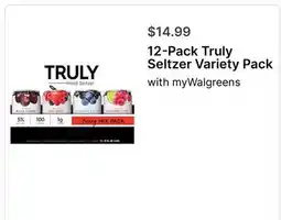 Walgreens 12-Pack Truly Seltzer Variety Pack offer