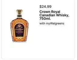 Walgreens Crown Royal Canadian Whisky, 750ml offer