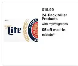 Walgreens 24-Pack Miller Products offer