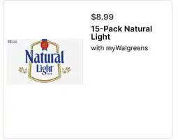 Walgreens 15-Pack Natural Light offer
