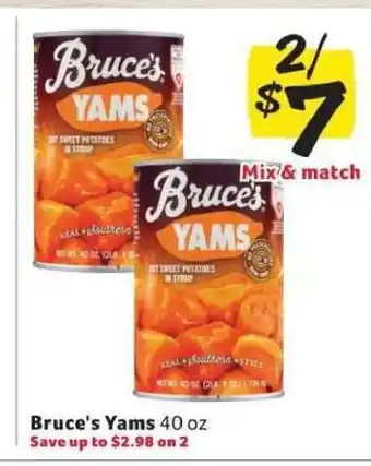 Winn Dixie Bruce's Yams offer