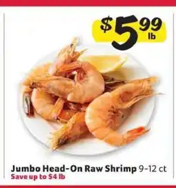 Winn Dixie Jumbo Head-On Raw Shrimp offer