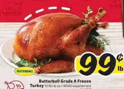 Winn Dixie Butterball Grade A Frozen Turkey offer