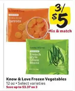 Winn Dixie Know & Love Frozen Vegetables offer
