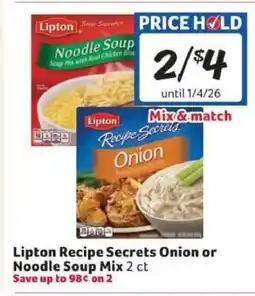 Winn Dixie Lipton Recipe Secrets Onion or Noodle Soup Mix offer