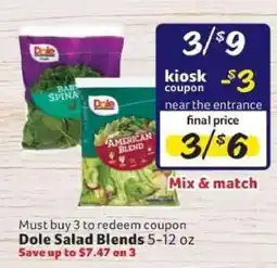 Winn Dixie Dole Salad Blends offer
