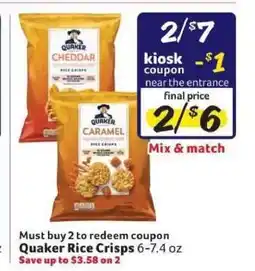 Winn Dixie Quaker Rice Crisps offer